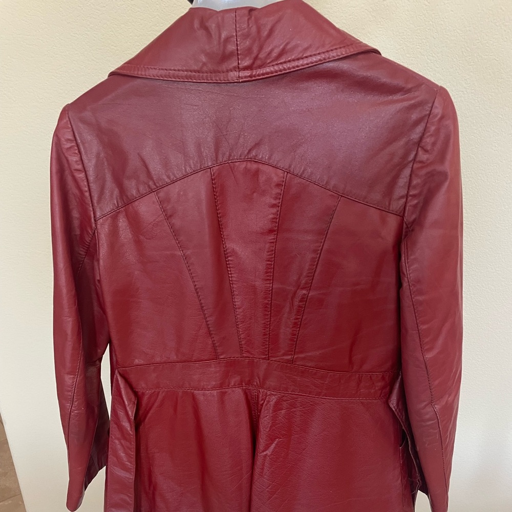 Women's Red Leather Jacket